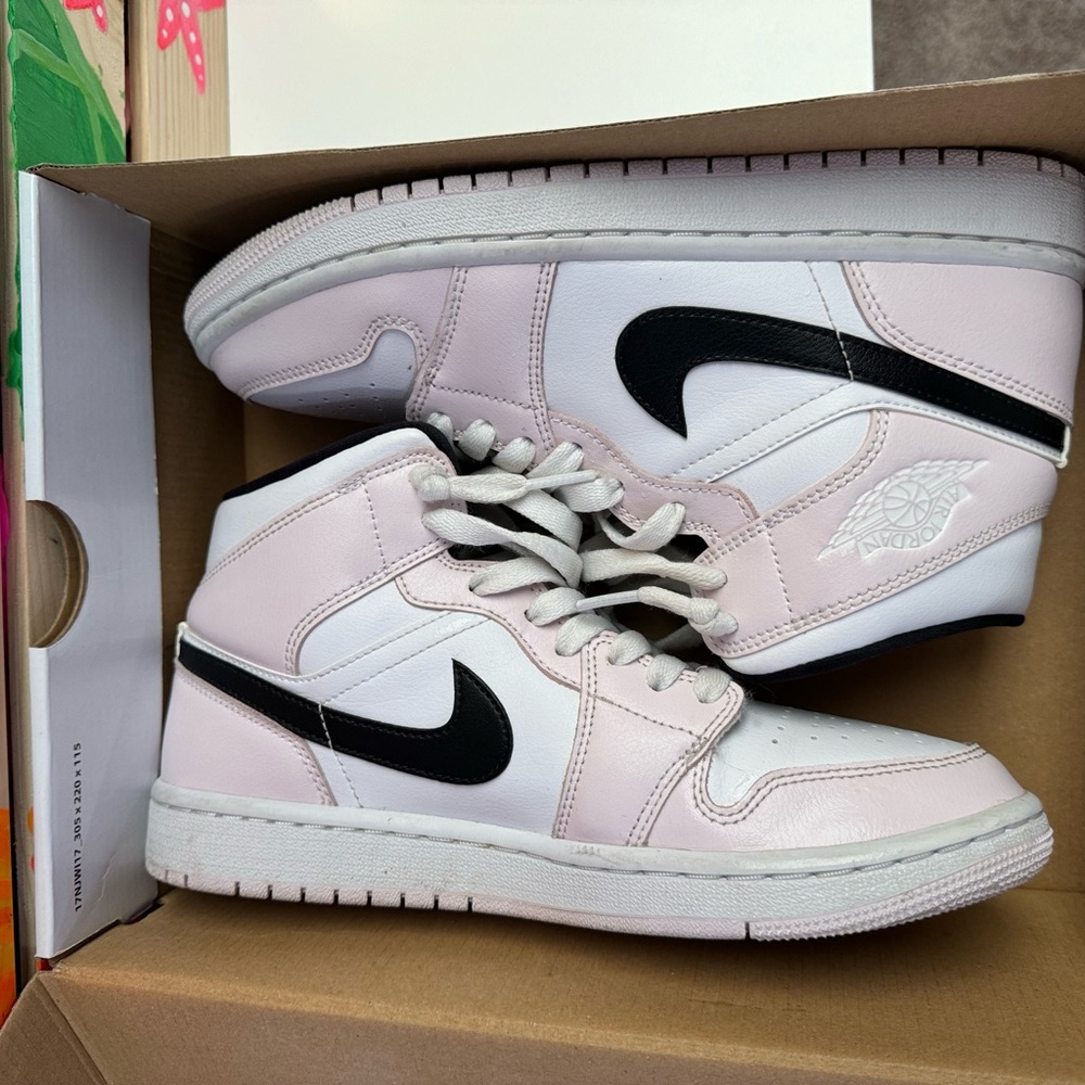 Women’s air jordan 1 mid barely rose- size 8.5